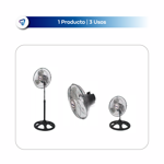 Ventilador de Pie Piso Pared Turbo 18 Pulgadas Waggs 3 Palas Aspas Metalicas