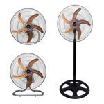 Ventilador Lusqtoff  3 en 1 - 18 pulgadas - Aspas metálicas -  Rejilla metálica - Potencia 90w