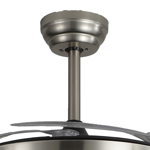 Ventilador de Techo 6 Velocidades Retráctil Plateado