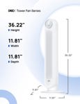 Ventilador de torre Dreo Nomad One DR-HTF007 para dormitorio blanco