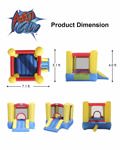 Inflable Bounce House Action Air para niños pequeños con ventilador de 3 a 4 años