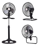 Ventilador Kanjihome 10 3 En 1 65w 3 Velocidades Kjh-fh1306 25.4 Cm Negro Metalicas Metalicas