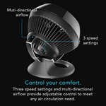 Vornado 460 Ventilador circulador de aire pequeño para toda la habitación con 3 velocidades