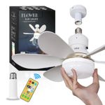 Ventilador de techo RRDEFSD con luz de 52 cm con mando a distancia