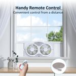 Ventilador de ventana Shinic Reversible Airflow, 3 funciones y 3 velocidades
