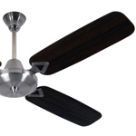Ventilador de techo VT SEVERBON AC. INOXI Y MADERA WENGUE S/LUZ