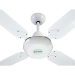 VENTILADOR DE TECHO METÁLICO BLANCO CON PORTA PALA