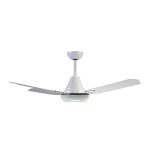 VENTILADOR DE TECHO METÁLICO BLANCO CON PORTA PALA