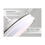 Ventilador De Techo Winco W1342B Con Luz Led 6 Velocidades