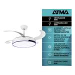 Ventilador De Techo Atma 42 4 Aspas Retráctiles Blanco 1.06 M 50 Plástico TRB42445L