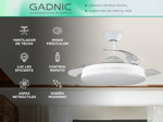 Ventilador de Techo ClimaLed Gadnic 3 Aspas Retractiles 