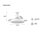 Ventilador de Techo ClimaLed Gadnic 3 Aspas Retractiles 