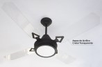 Ventilador De Techo V3043 CON LUZ LED Negro 90 W AUVENT