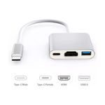 Adaptador 3 Puertos Tipo C Usb 3.1 Hdmi Usb 3.0