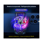 Enfriador Celular Rgb Ventilador Con Visor Led Temperatura