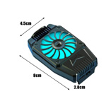 Enfriador De Telefono Celular Cooler Recargable Con Luz Led - NEGRO 
