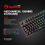 Teclado Gaming Mecánico Compacto Marvo KG901 Iluminado RGB Blue Switch Usb