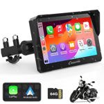 Navegador GPS para motocicleta Carpuride W702, pantalla táctil de 7 pulgadas