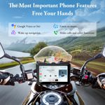 Navegador GPS para motocicleta Carpuride W702, pantalla táctil de 7 pulgadas