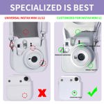 Paquete de accesorios CAIYOULE para Fujifilm Instax Mini 12 Pink