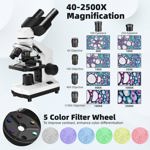 Microscopio compuesto Fitense 40X-2500X con aumento con acceso