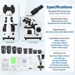 Microscopio compuesto Fitense 40X-2500X con aumento con acceso
