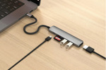 Hub Satechi Usb-c 6 Puertos - Gris Espacial