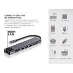 Adaptador USB C Hub Para Mac y Pc 8 en 1 Usb C - HDMI - Usb 3.0 - Red