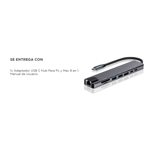 Adaptador USB C Hub Para Mac y Pc 8 en 1 Usb C - HDMI - Usb 3.0 - Red