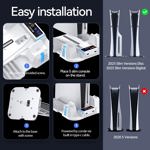 Soporte de refrigeración con cargador de mando para PS5 Slim White