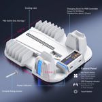 Soporte de refrigeración con cargador de mando para PS5 Slim White
