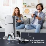 Soporte de refrigeración con cargador de mando para PS5 Slim White