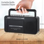 Reproductor de casetes y grabador de radio AM FM, convertidor MP3