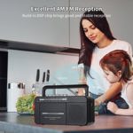Reproductor de casetes y grabador de radio AM FM, convertidor MP3