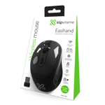 MOUSE KLIPXTREME ERGONOMICO EASIHAND AMBIDIESTRO 4 BOTONES 24GHZ NEGRO SENSOR HD (KMW-410BK)