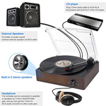 Tocadiscos de vinilo Kedok de 3 velocidades