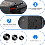 Tocadiscos de vinilo Kedok de 3 velocidades
