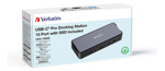 Docking Station Verbatim Usb-c Pro 15 En 1 Ssd Vi3000 256gb