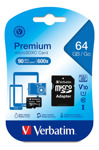 Memoria Microsd Xc Verbatim 64gb Clase 10 Con Adaptador