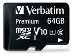Memoria Microsd Xc Verbatim 64gb Clase 10 Con Adaptador
