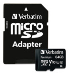 Memoria Microsd Xc Verbatim 64gb Clase 10 Con Adaptador