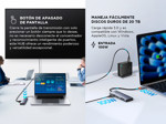 Hub Adaptador 7 en 1 Baseus UltraJoy Tipo-C HDMI 4k@60Hz  3Usb30 PD SDTD Mac 
