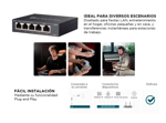 Switch Tp-link Ds105g 5 Puertos Omada Gigabit