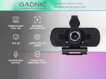 Cámara Web Gadnic Full HD 1080P con Micrófono 30 FPS