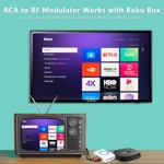 Modulador RF, adaptador coaxial RCA, convertidor CVBS VHF con entrada/salida ANT