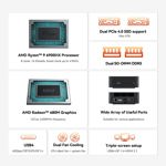 Mini PC Beelink SER6-P Gaming AMD Ryzen 9 6900HX 32 GB/1 TB SS