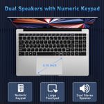 Laptop NIAKUN de 15,6 pulgadas con 8 GB de RAM, SSD de 512 GB, Windows 11 Pro