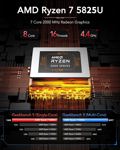 Mini PC para videojuegos KAMRUI AMD Ryzen 7 5825U 32 GB de RAM 512 GB SSD