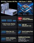 Mini PC GMKtec Nucbox M5 Plus Gaming AMD Ryzen 7 5825U 16GB/