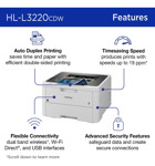 Impresora Brother Hl-l3220cdw A Color Inalámbrica Compacte